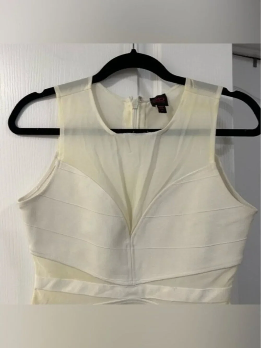 Y2k Bebe Women's Bandage Mini Dress White size M Fairy Whimsigoth Party Club - Picture 4 of 16